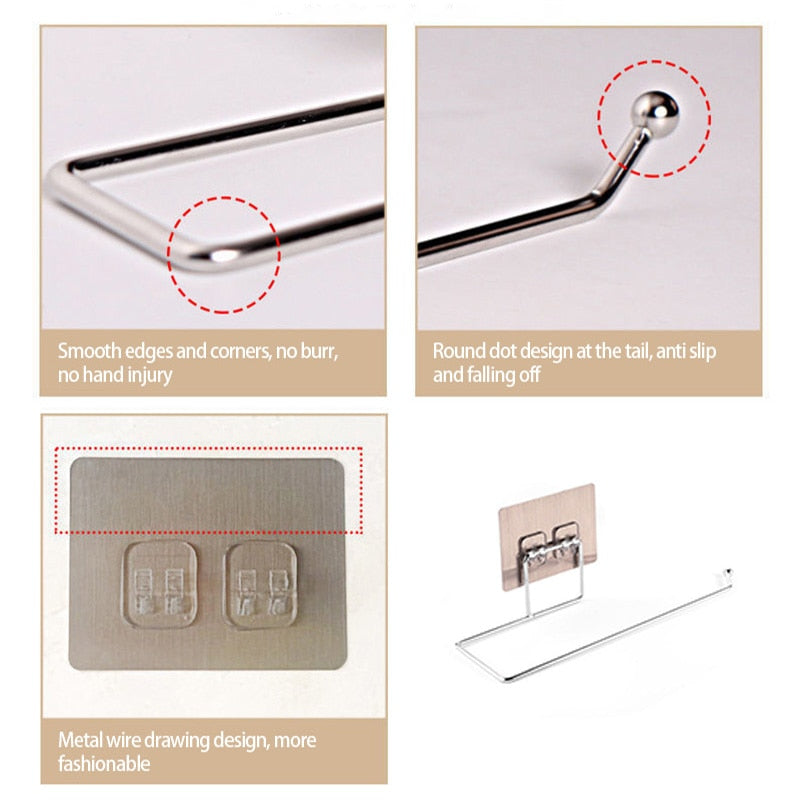 1/2 pcs Hanging Toilet Paper Holder Roll Paper Holder Flying Home Storage Racks