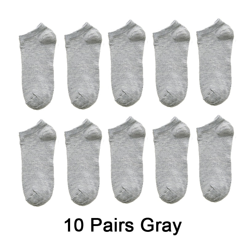 10 Pairs Unisex Socks for Women and Men Breathable Sports Socks Comfortable Cotton Ankle Socks