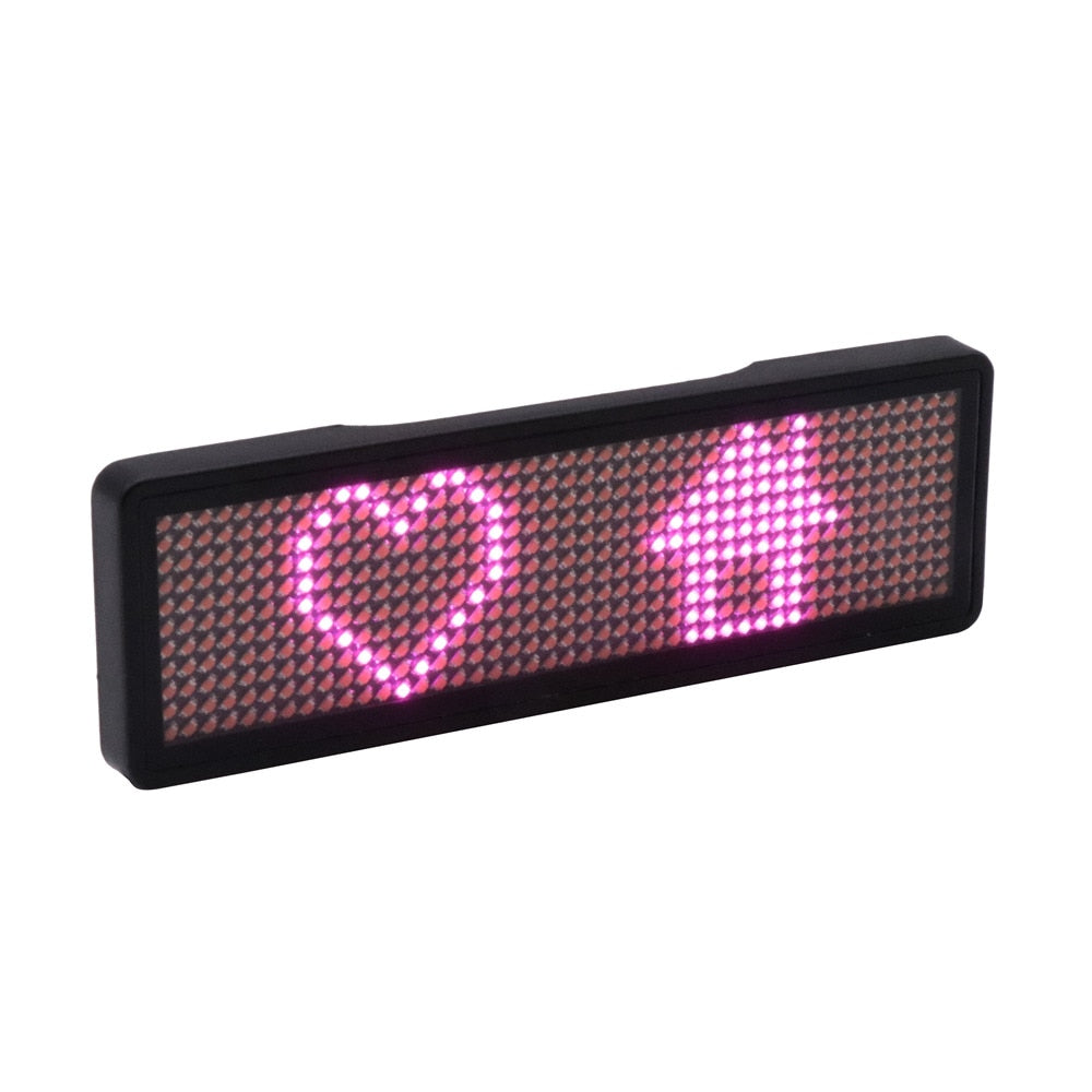 Bluetooth LED nameplate supports multi-language small LED screen HD text digits pattern display