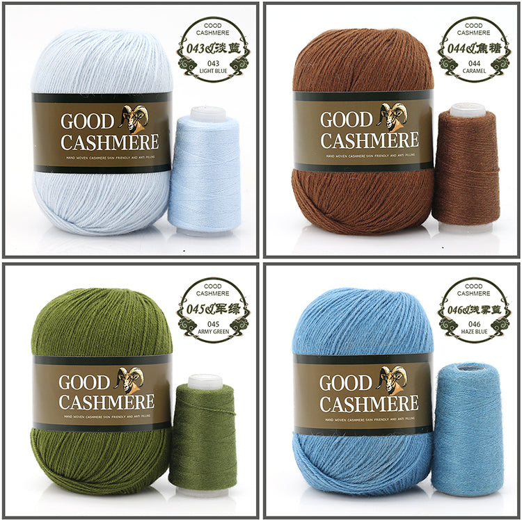 50+20g Mongolian Cashmere wool mix + thread