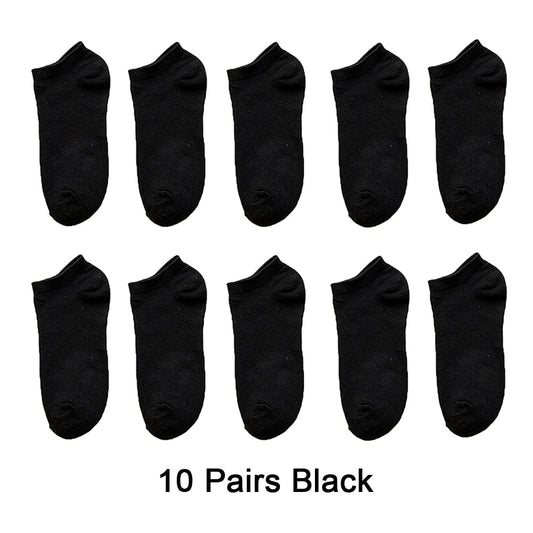10 Pairs Unisex Socks for Women and Men Breathable Sports Socks Comfortable Cotton Ankle Socks