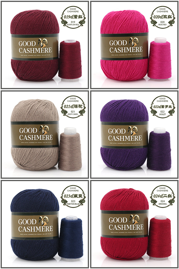 50+20g Mongolian Cashmere wool mix + thread