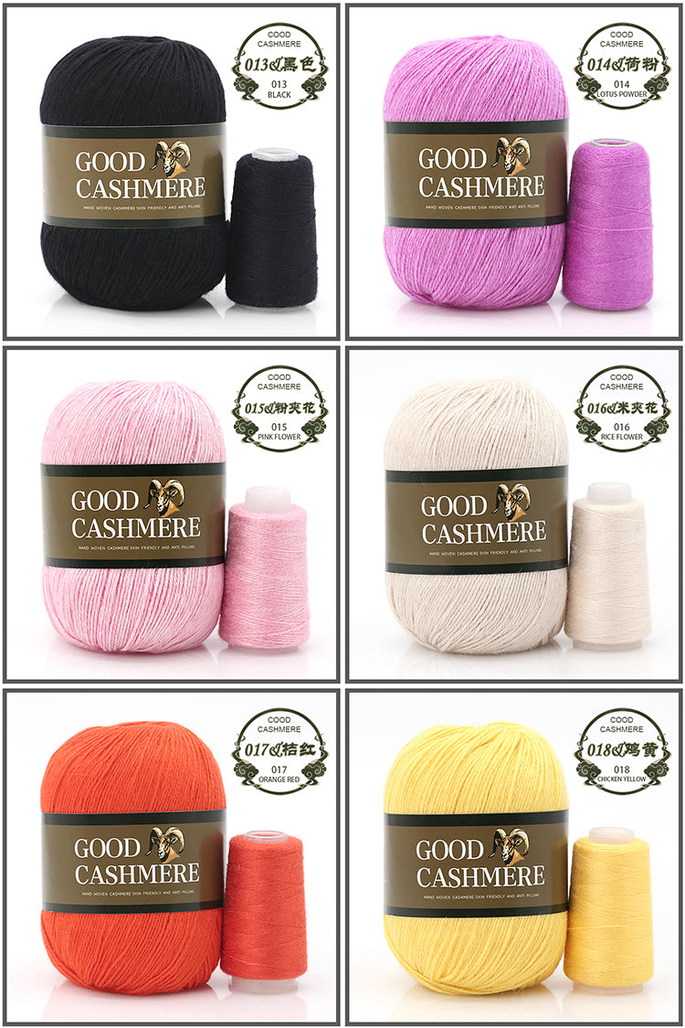 50+20g Mongolian Cashmere wool mix + thread