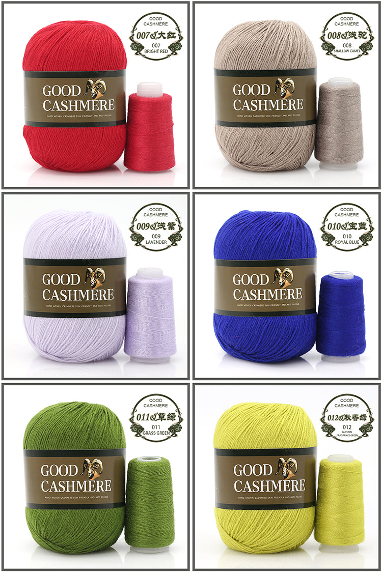 50+20g Mongolian Cashmere wool mix + thread