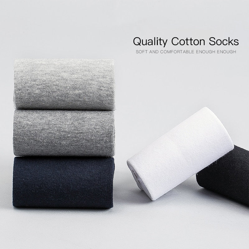 HSS Men's Cotton Socks New Style Black Business Men's Socks Soft Breathable Summer Winter Socks For Men