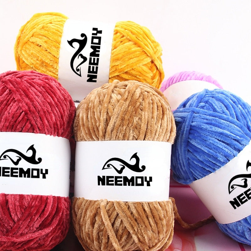 NEEMOY 100g Velvet Yarn Soft Protein Cashmere Yarn Silk Wool Baby Yarn Crochet Knitting Yarn Cotton Baby Wool DIY Sweater