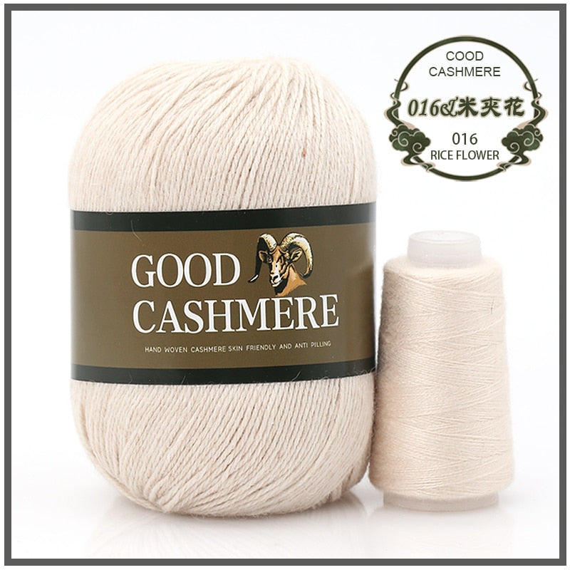 50+20g Mongolian Cashmere wool mix + thread