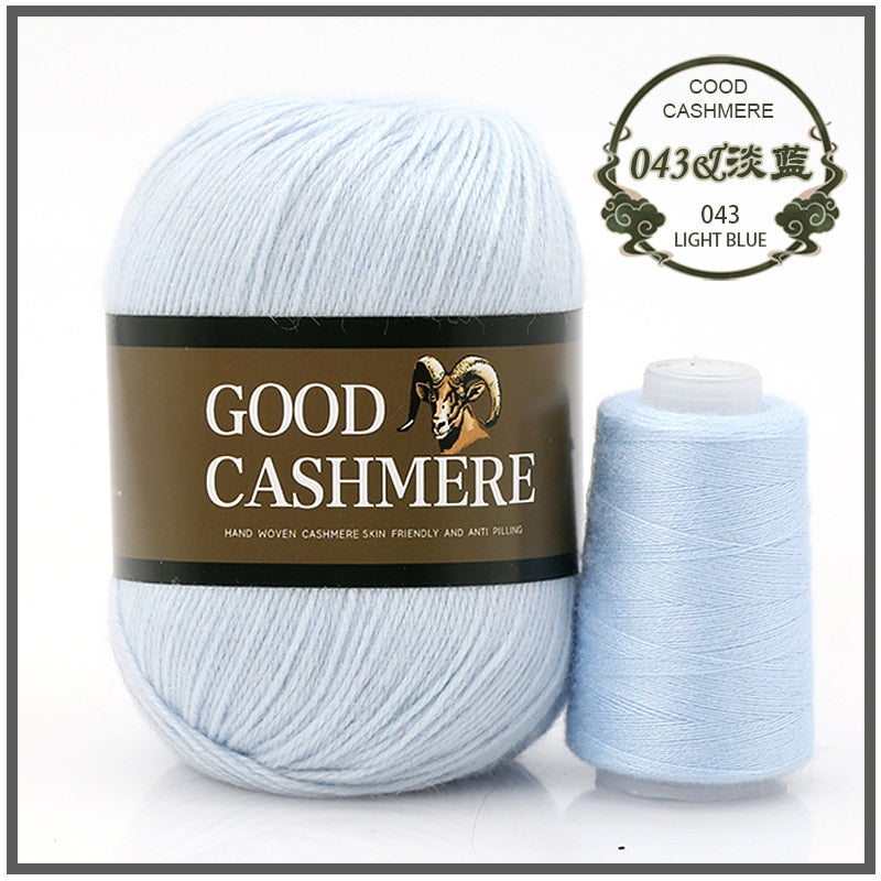 50+20g Mongolian Cashmere wool mix + thread