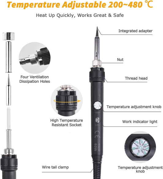 Etepon soldering iron with 98 parts