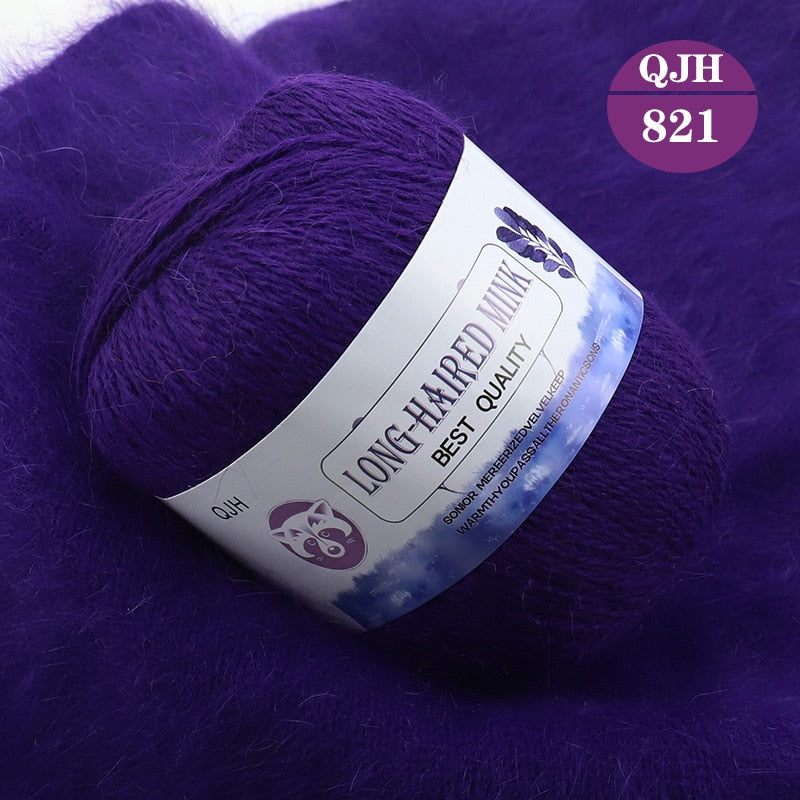 High quality Cashmere Long Plush Mink and Merino wool mix yarn key