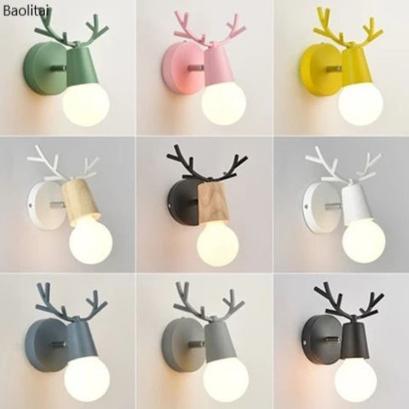 Gevir LED Wall Lamp Nordic Vintage Modern Ceiling Children's Room