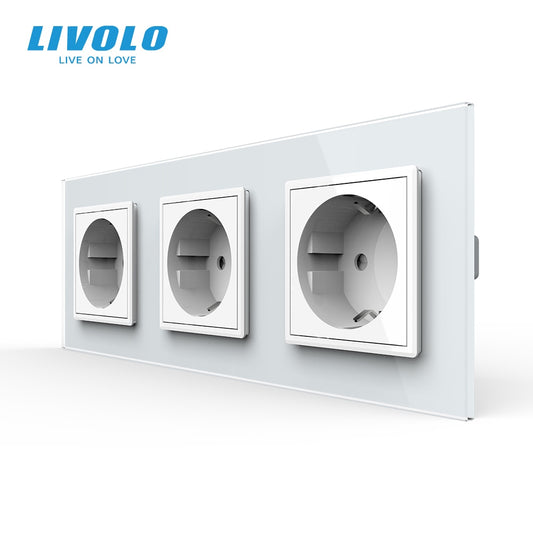 Livolo New EU Standard, glass panel, 223mm*80mm*41mm, C7C3EU-11/2/3/5