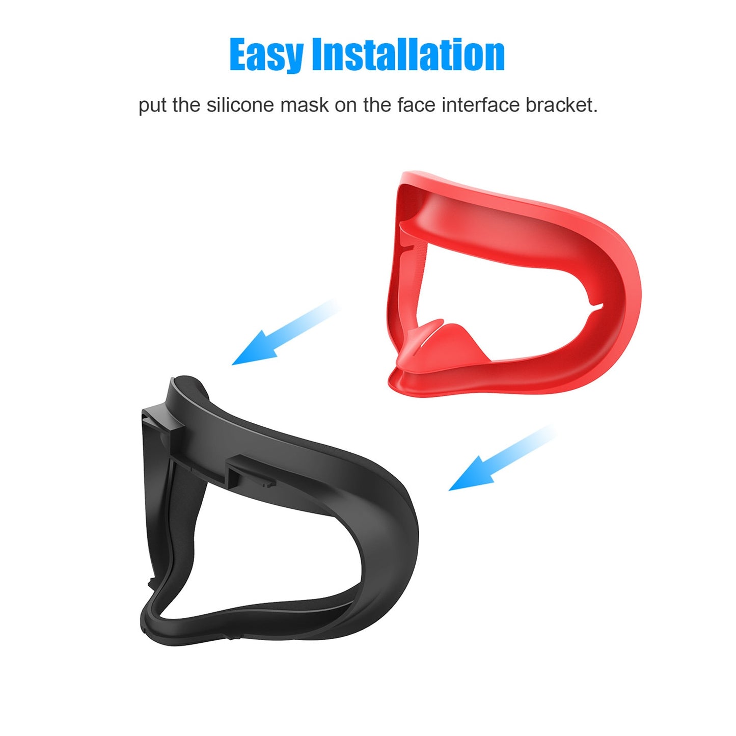 Oculus Quest 2 VR Glasses Silicone Anti-Sweat Anti-Leak Light-Blocking Eye Cover Oculus Quest 2 Accessories