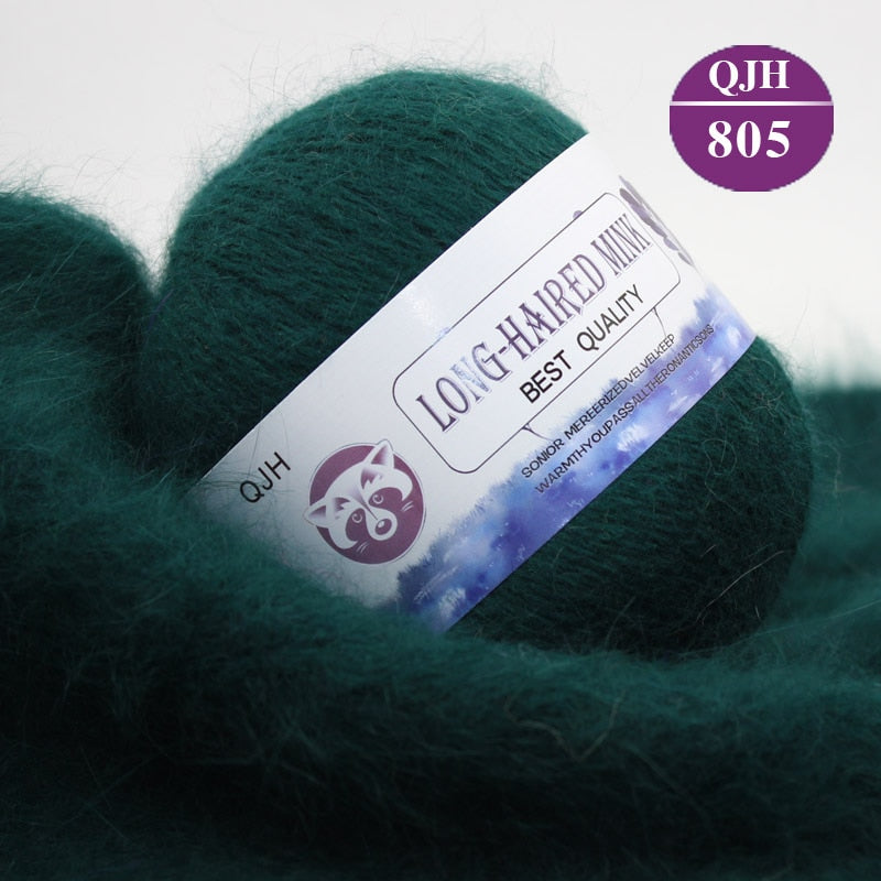 High quality Cashmere Long Plush Mink and Merino wool mix yarn key