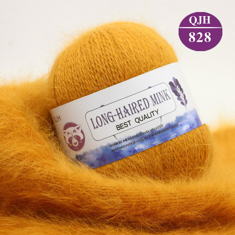 High quality Cashmere Long Plush Mink and Merino wool mix yarn key