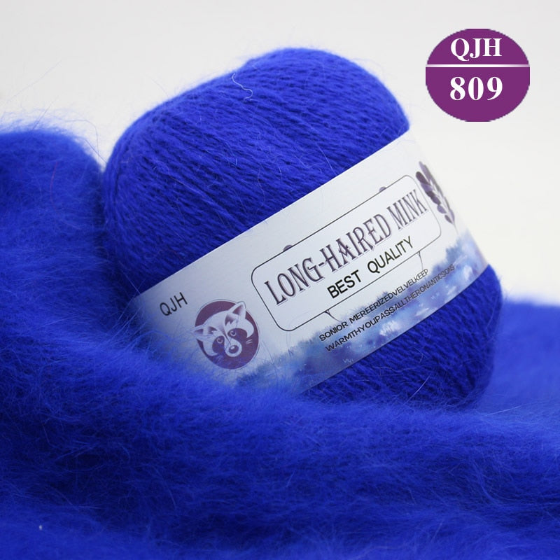 High quality Cashmere Long Plush Mink and Merino wool mix yarn key