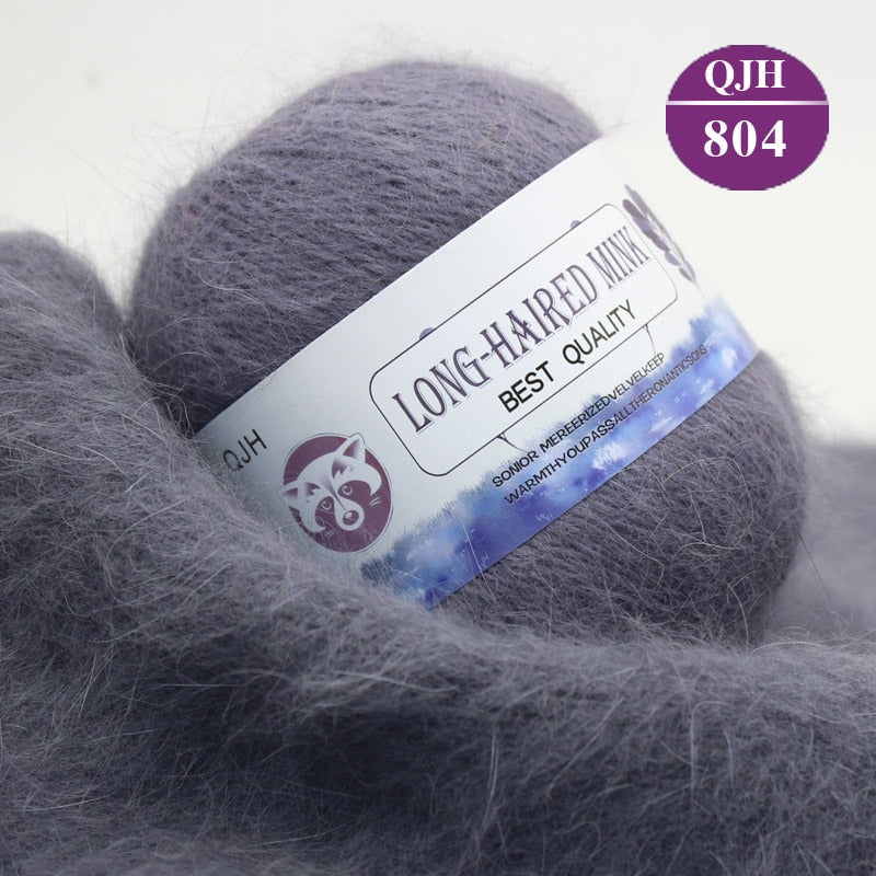 High quality Cashmere Long Plush Mink and Merino wool mix yarn key