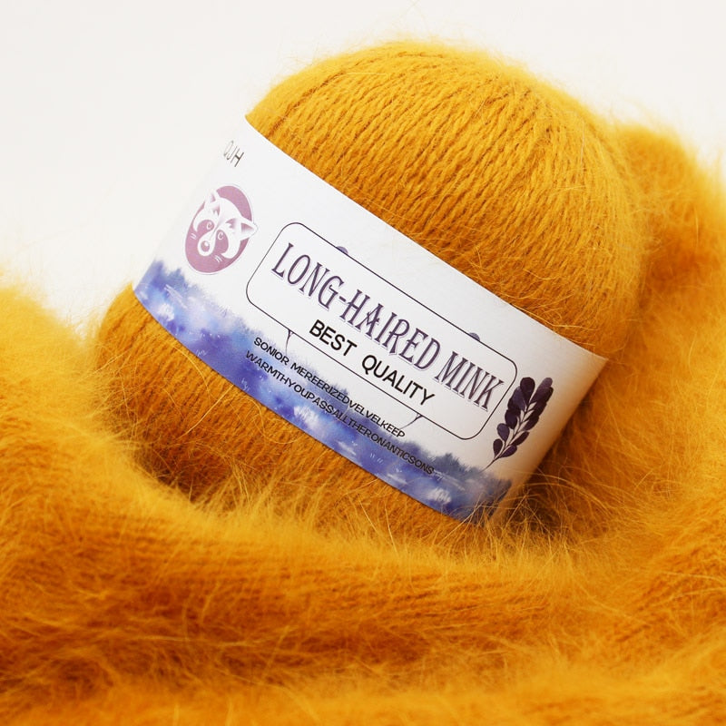 High quality Cashmere Long Plush Mink and Merino wool mix yarn key