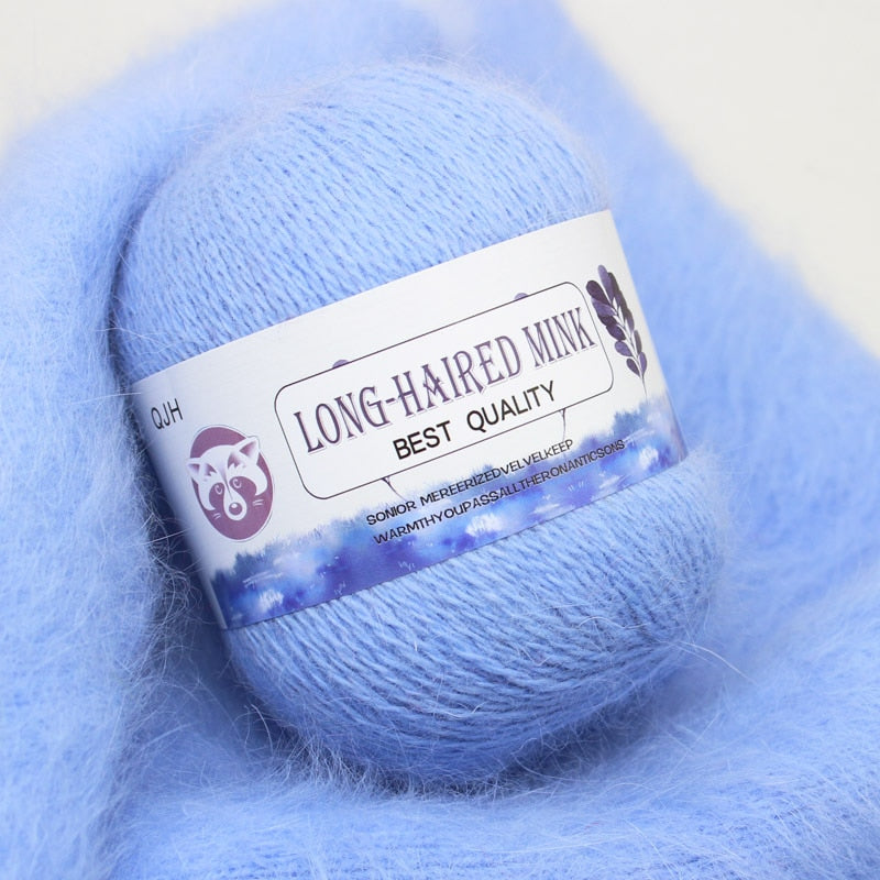 High quality Cashmere Long Plush Mink and Merino wool mix yarn key