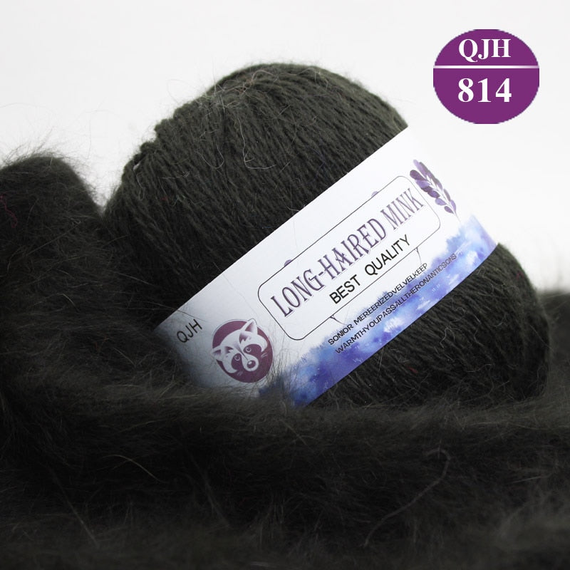 High quality Cashmere Long Plush Mink and Merino wool mix yarn key