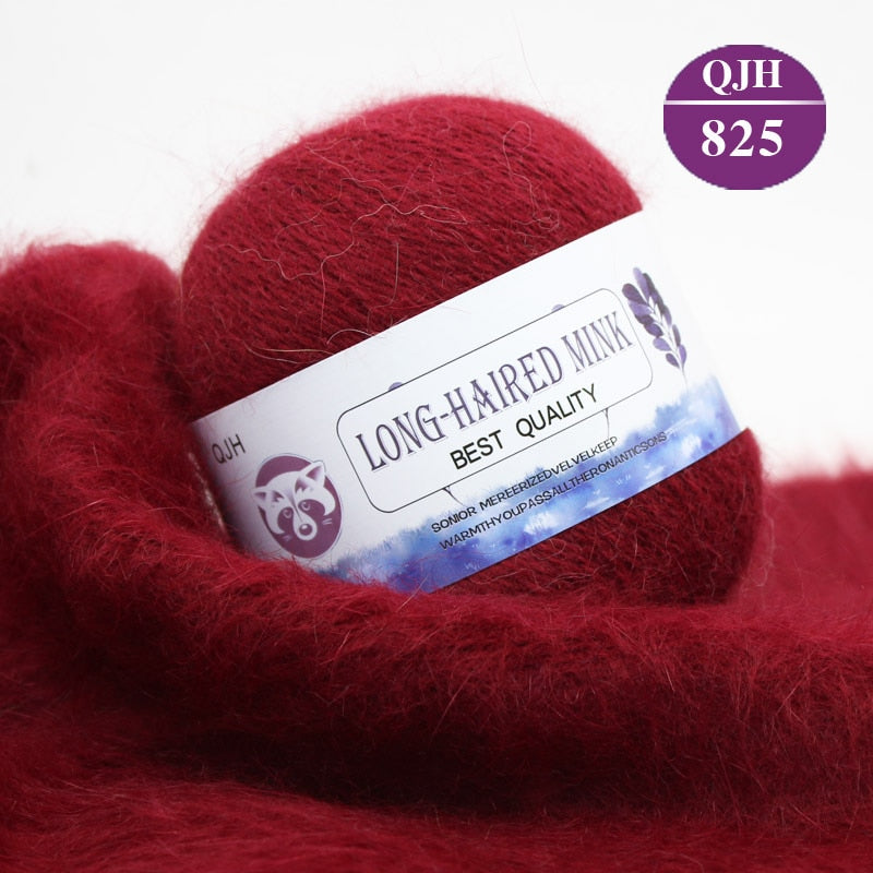 High quality Cashmere Long Plush Mink and Merino wool mix yarn key