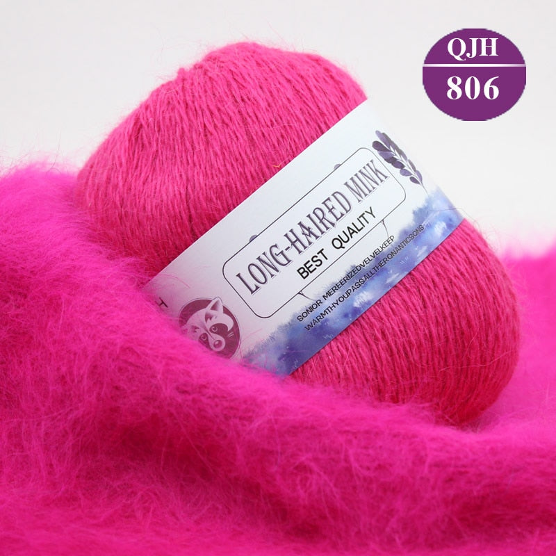 High quality Cashmere Long Plush Mink and Merino wool mix yarn key