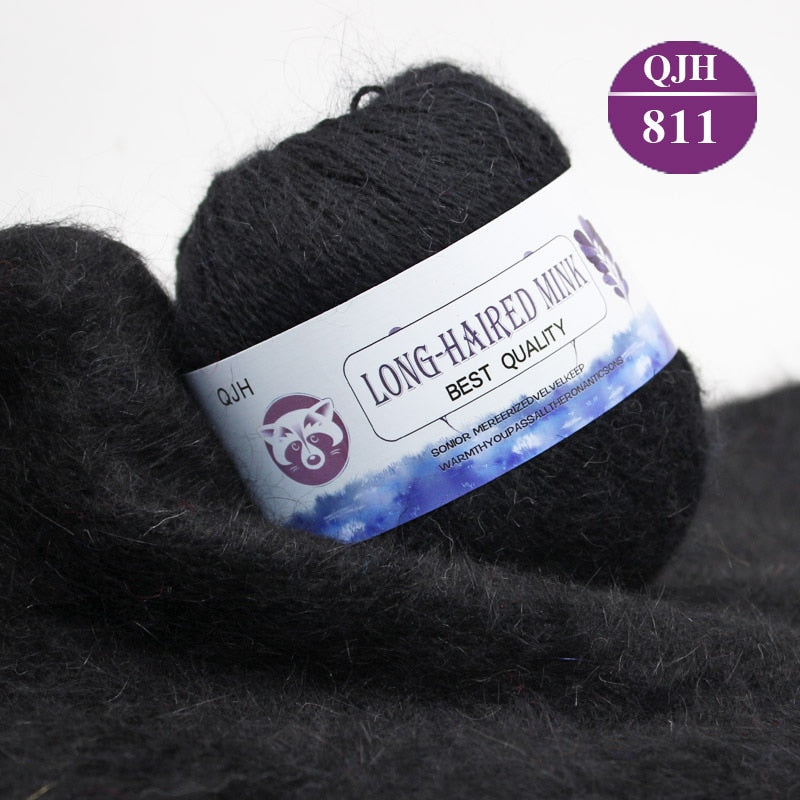 High quality Cashmere Long Plush Mink and Merino wool mix yarn key