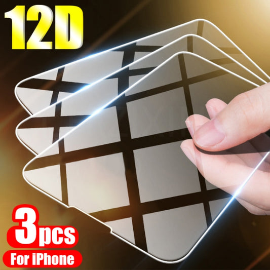 3 pieces Tempered Glass for IPhone 13 12 11 14 Pro Max 8 7 6 5 6s Plus Screen Protector on Iphone 12 11 13 Mini X XR Xs Max SE Glass