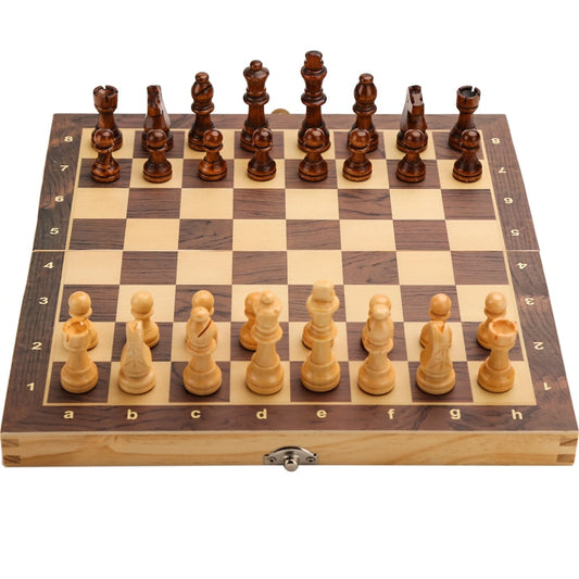 Large wooden chess and checkers board 39cm*39cm Family Game Chess Board