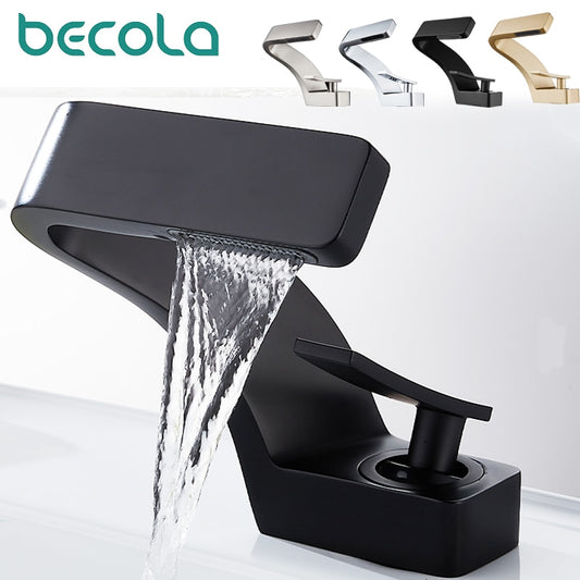 Brushed Steel Gold, Black, Chrome, Silver Faucet Bathroom Sink Faucets Hot Cold Water Mixer Faucet Deck Mounted Single Hole Bathtub Faucet Chrome Finish