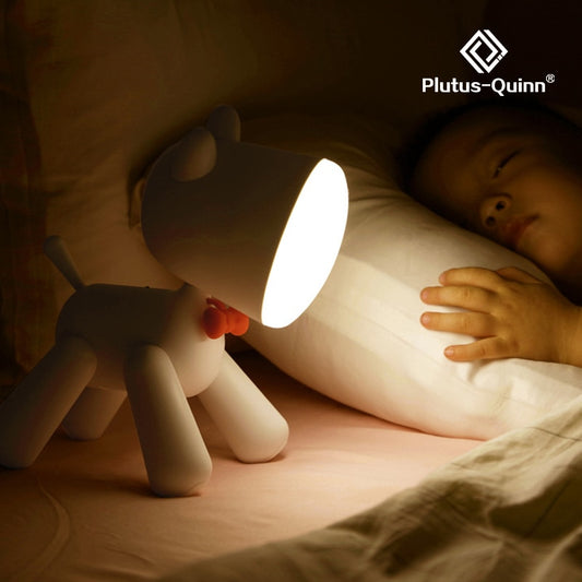 Dog Led Night Light for Kids 1200mAh Rechargeable Night Light Adjust Brightness Table Lamp for the Bedroom