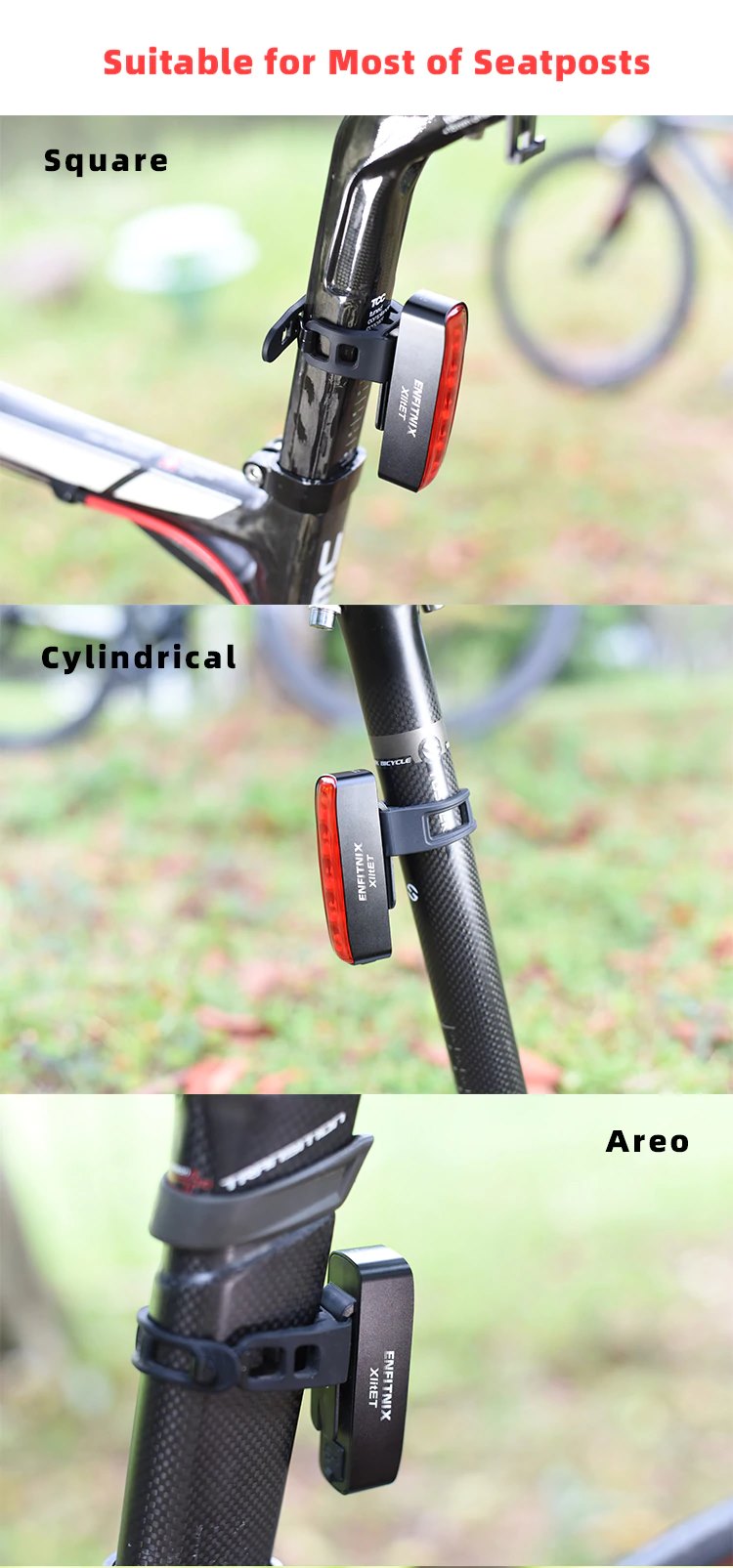 XlitET Bicycle Rear Light with Automatic Brake sensor